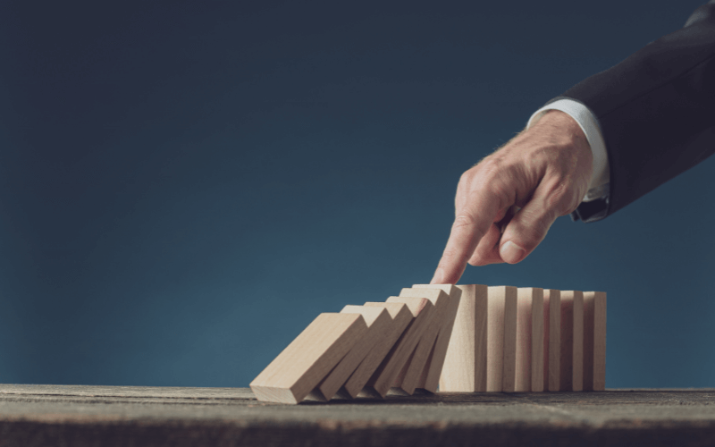 Blocks falling