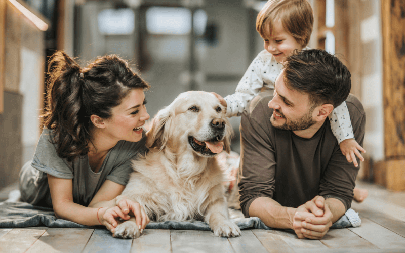 Family and their dog