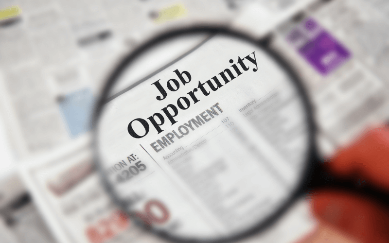 Newspaper job listing